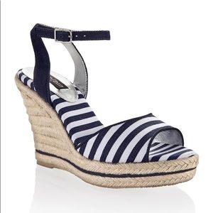 NWT WHBM espadrille wedge sandal Size 8